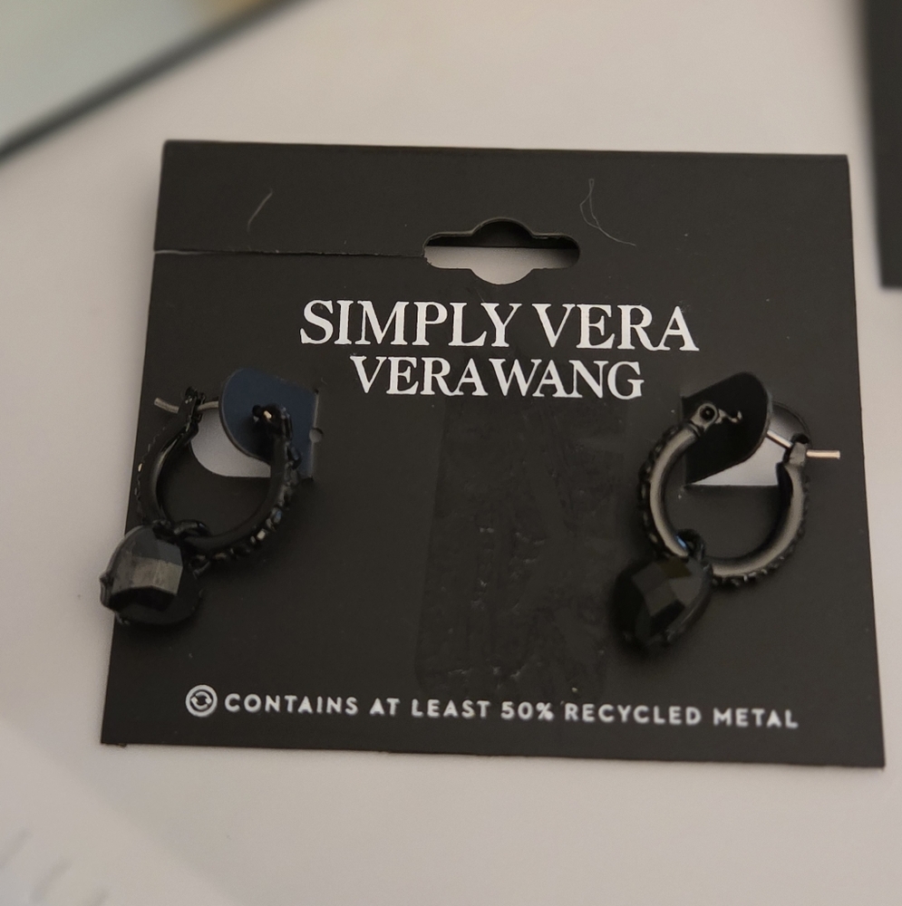 Simply Vera Vera Wang Dark Tone Hoop Earrings